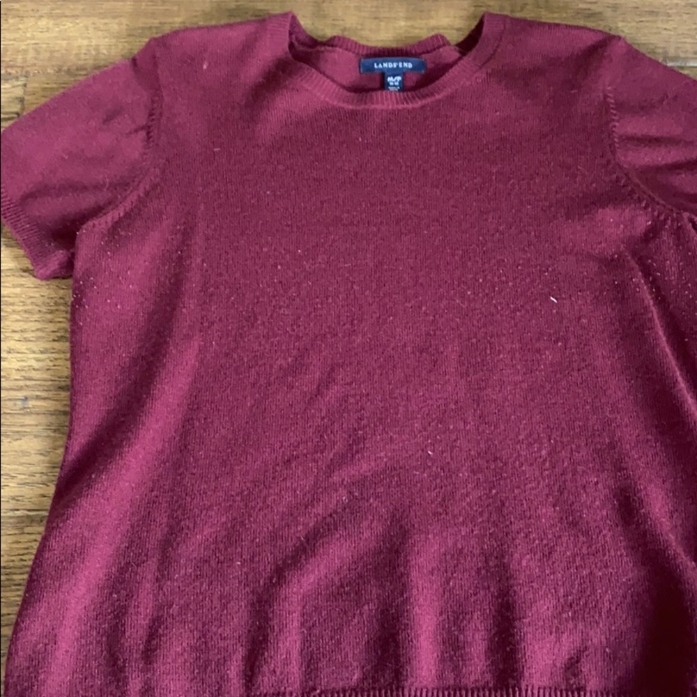 Lands end short sleeved sweater
